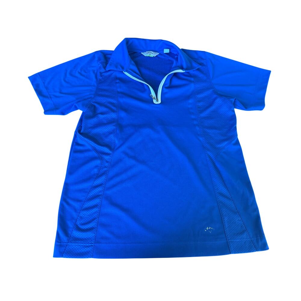 Callaway Mens X Series 1/4 Zip Golf Polo Shirt Medium Blue Activewear Athletic